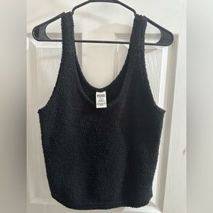 Pink fuzzy tank top